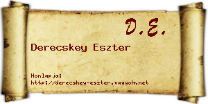 Derecskey Eszter névjegykártya